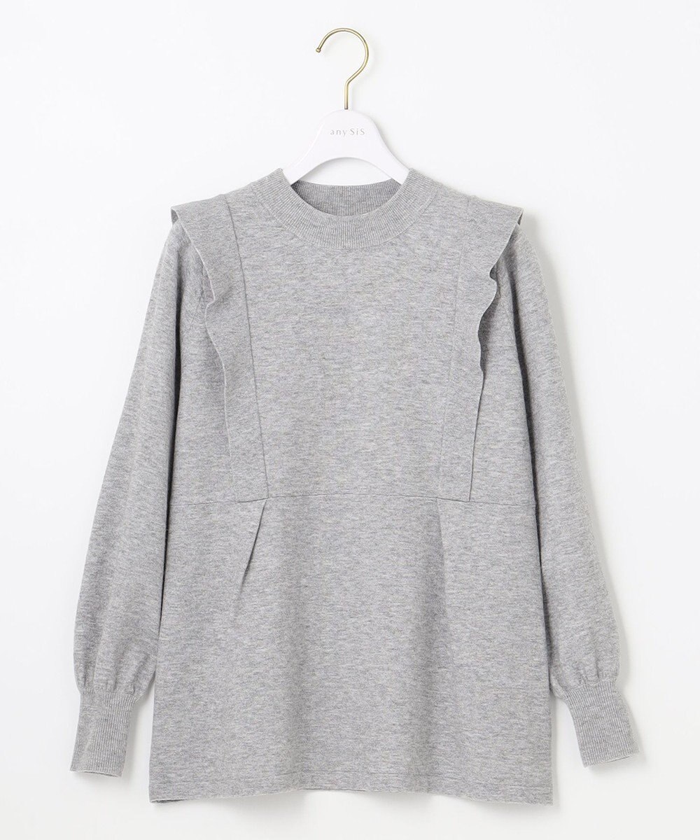 ANY SIS 【洗える】袖フレアーレイヤード ニット 