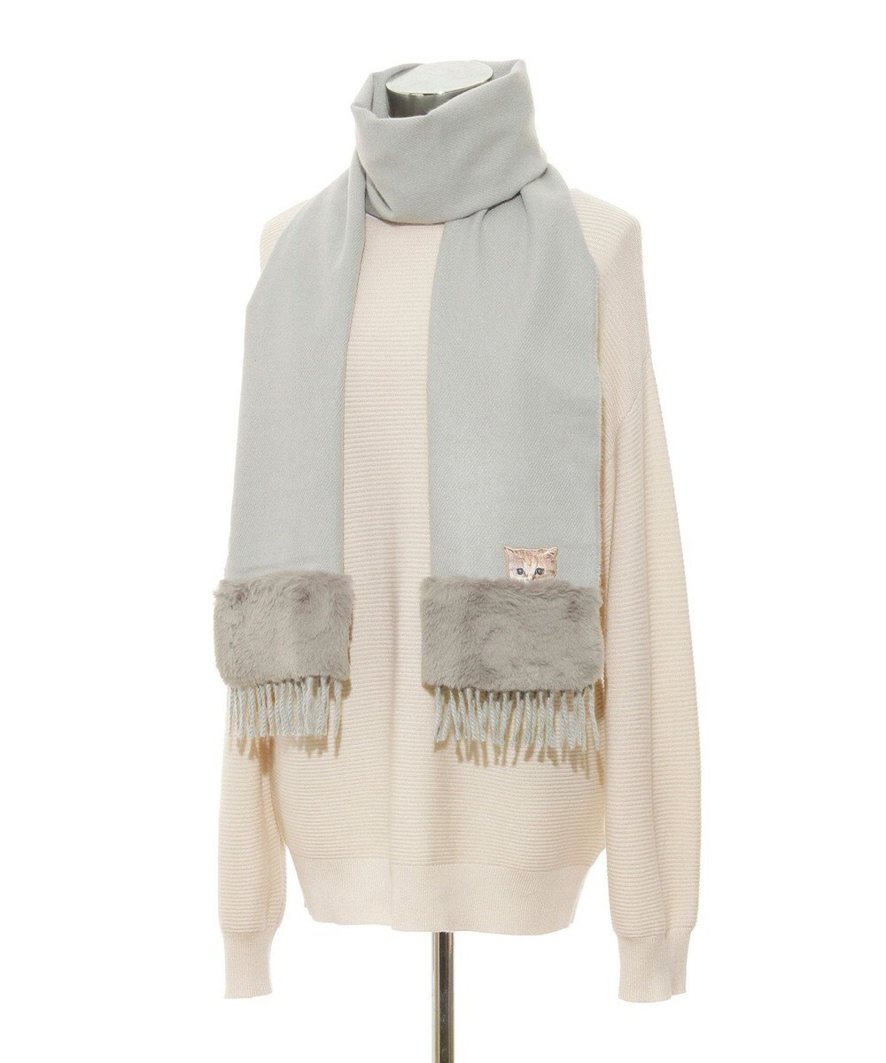 MOONBAT PAUL & JOE ACCESSOIRES ヌネットワッペン×ファームースタッチマフラー（パッケージ入り） 