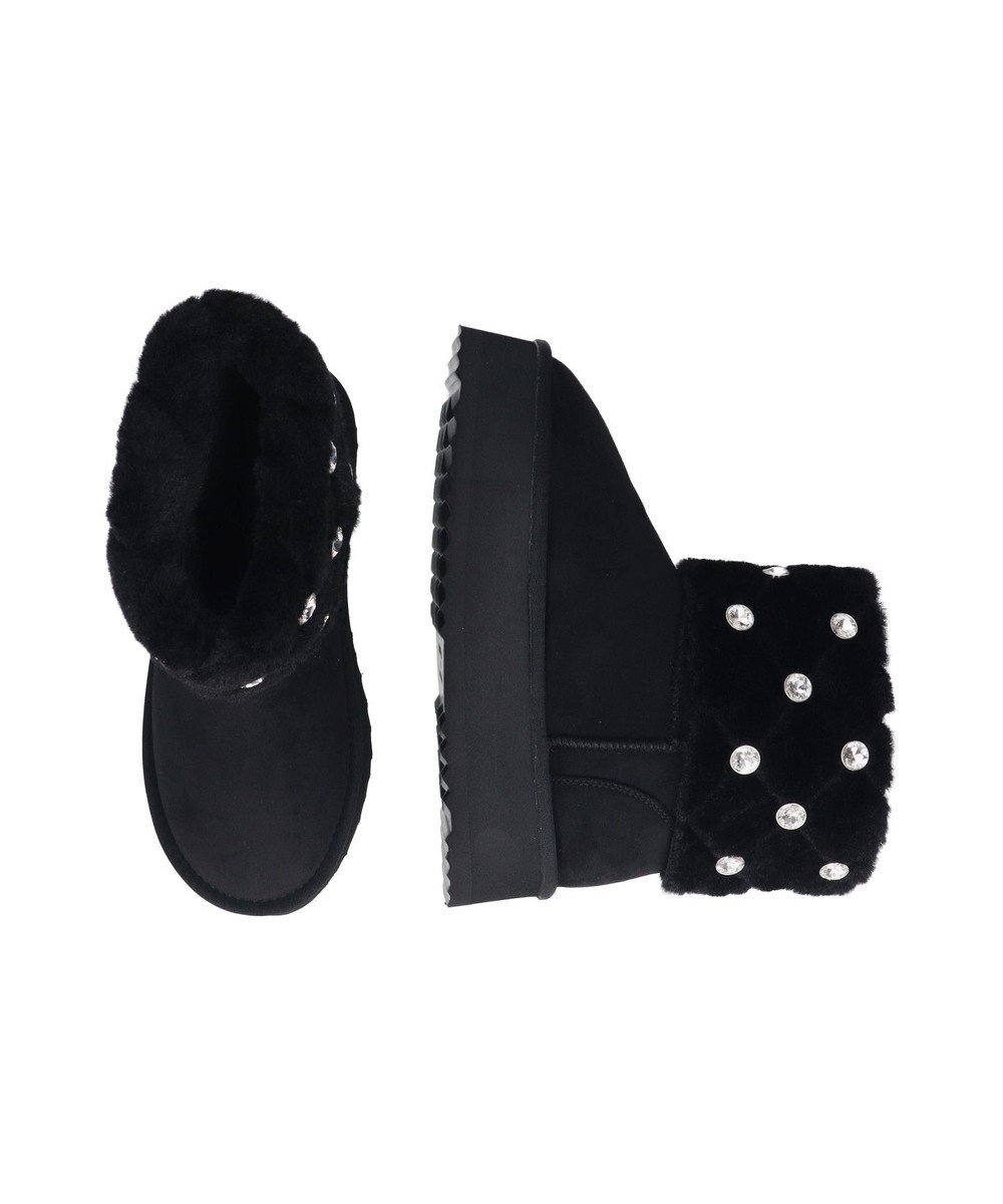 Bridget Birkin 【Bridget Birkin】キルティングビジュームートンブーツ 