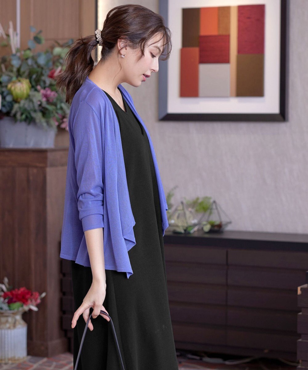 Tiaclasse L 【洗える】ドレープカーディガン 