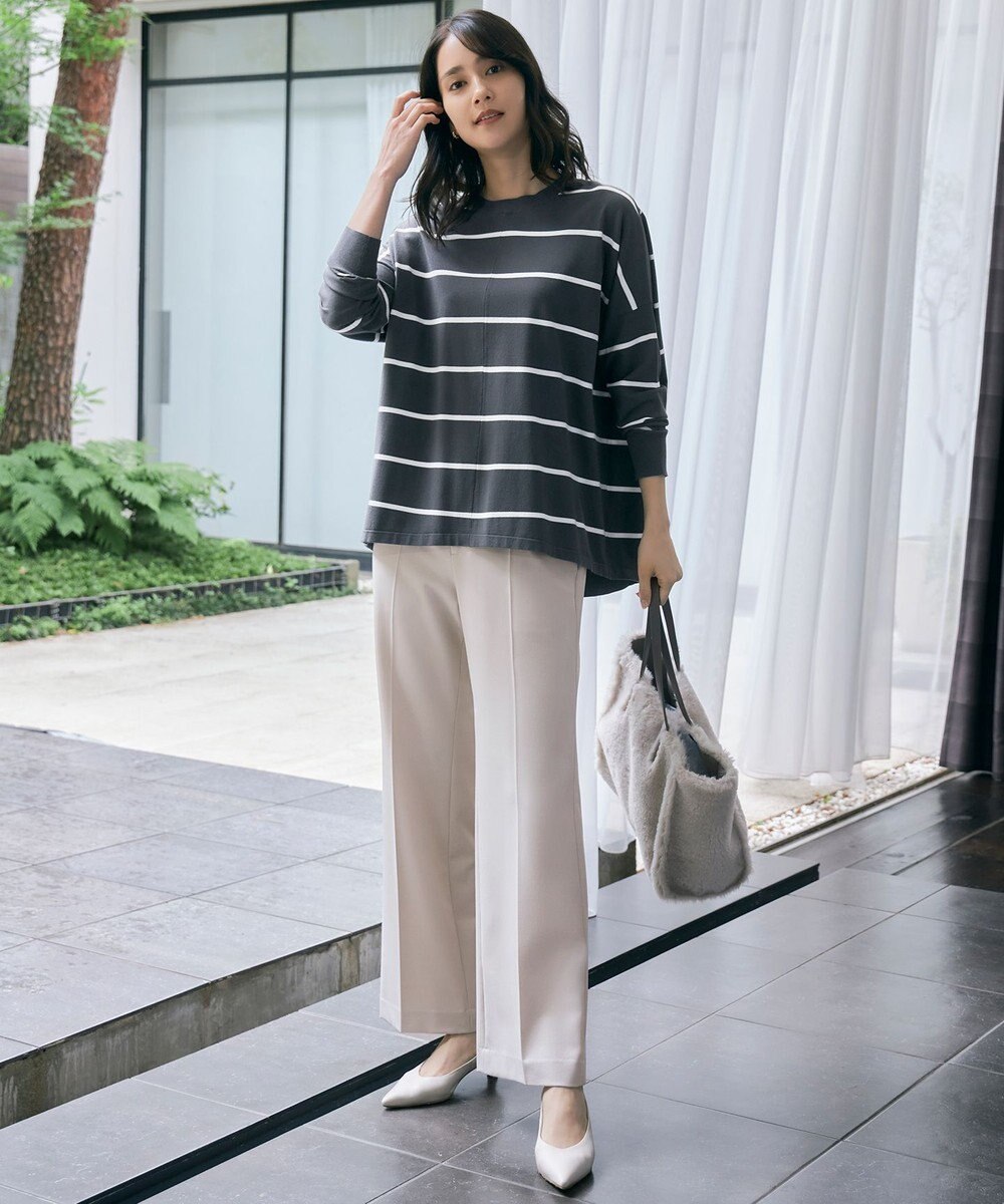 自由区 S 【WEB限定カラーあり・撥水加工・洗える】TRギャバストレート パンツ 