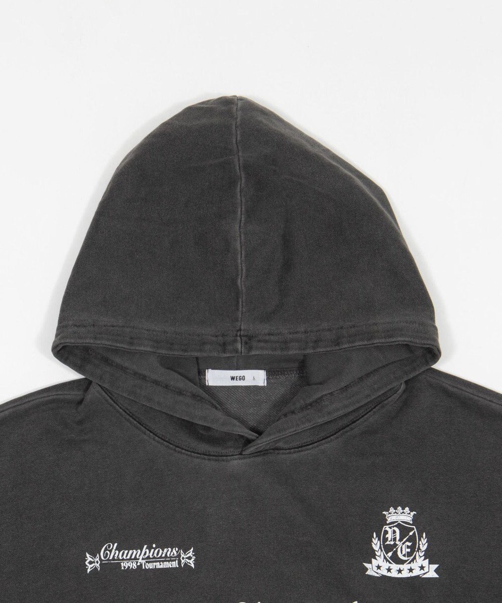 WEGO 【ユニセックス着用ITEM】グラフィックバルーンクロップドプルパーカー 