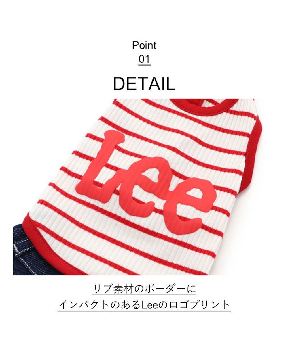 PET PARADISE 犬の服 犬 Lee スカート つなぎ 【小型犬】 リブ ボーダー 