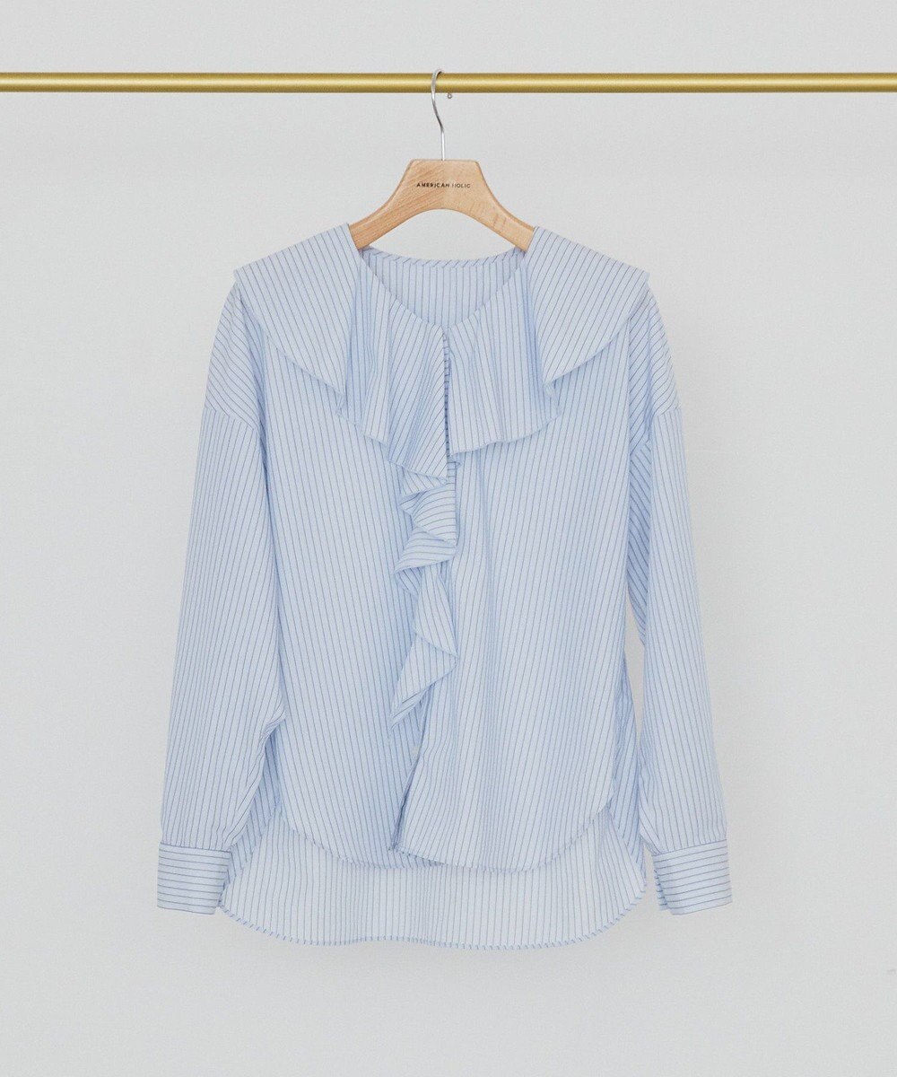 AMERICAN HOLIC 【イージーケア】ラッフルブラウス 