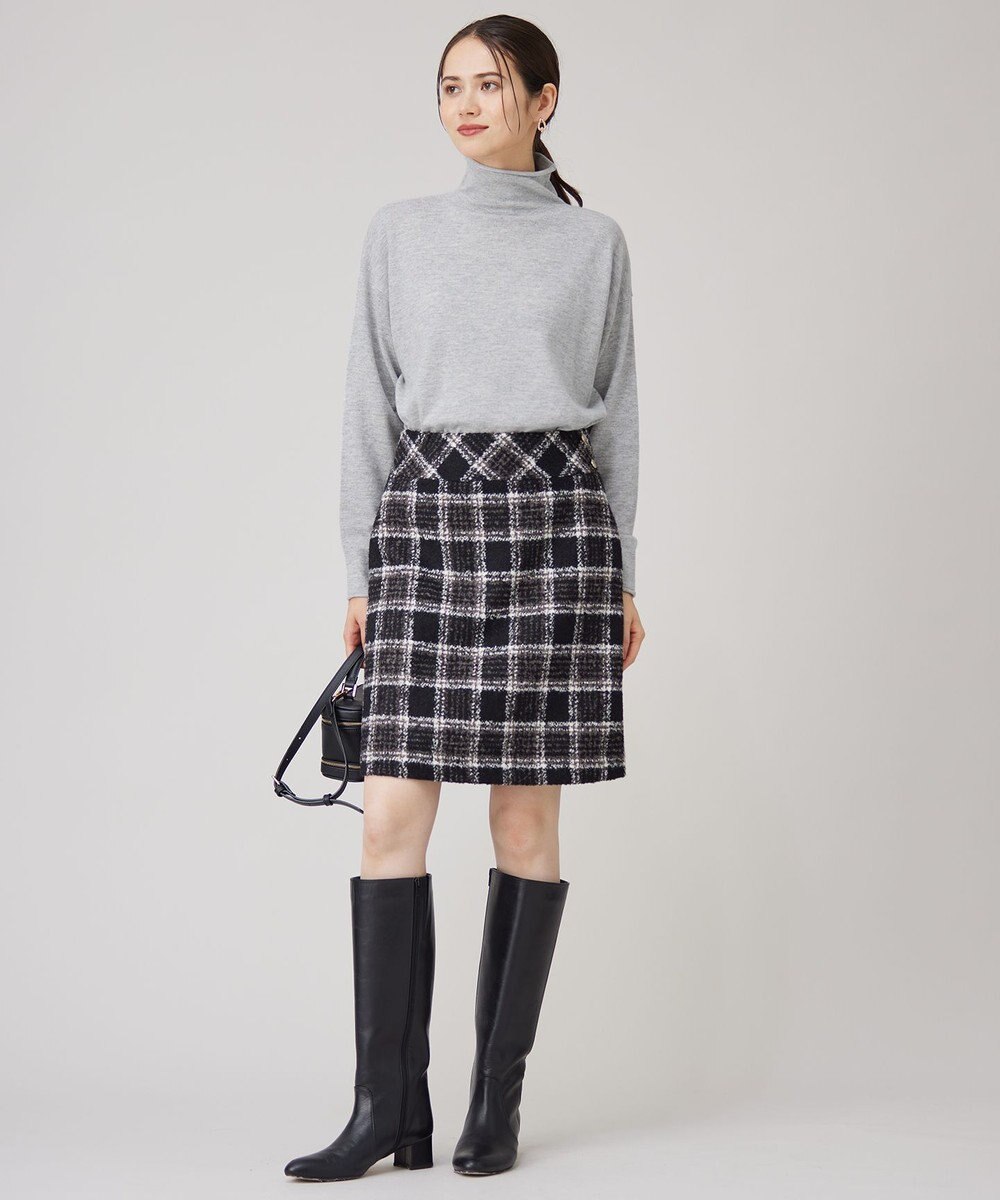 自由区 【洗える】ソフトウールハイゲージハイネック ニット 