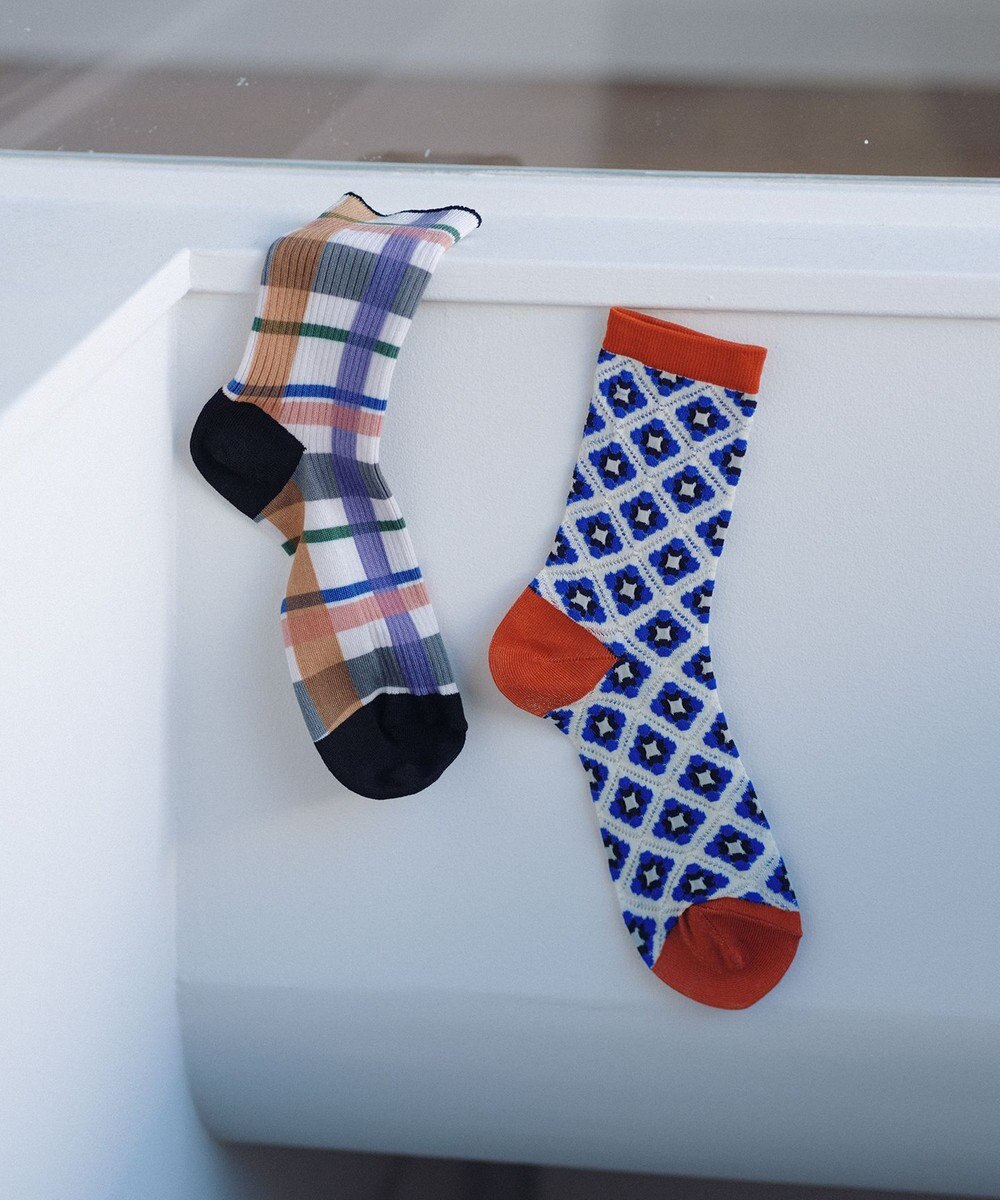 TRICOTE シアーモザイクタイルソックス 