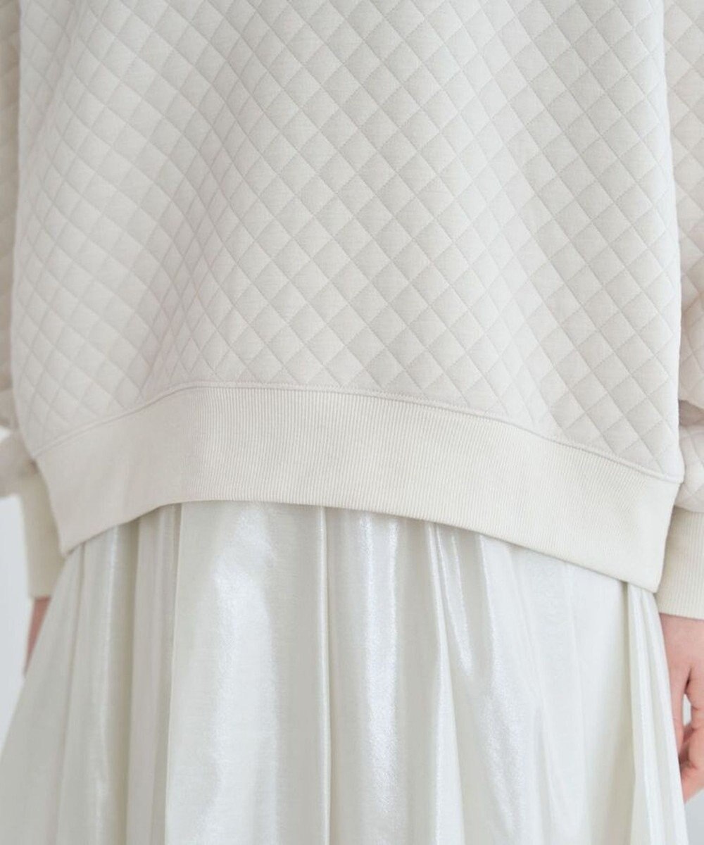 Green Parks ショート丈キルトロゴプルオーバー 