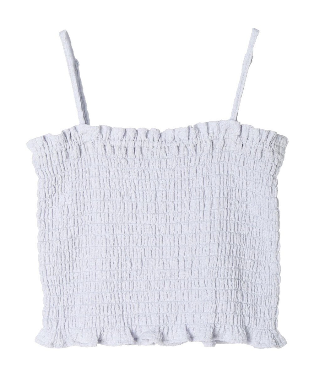 earth music&ecology ＳＥＴ２点シアークロップドシャツ×シャーリングタンク 