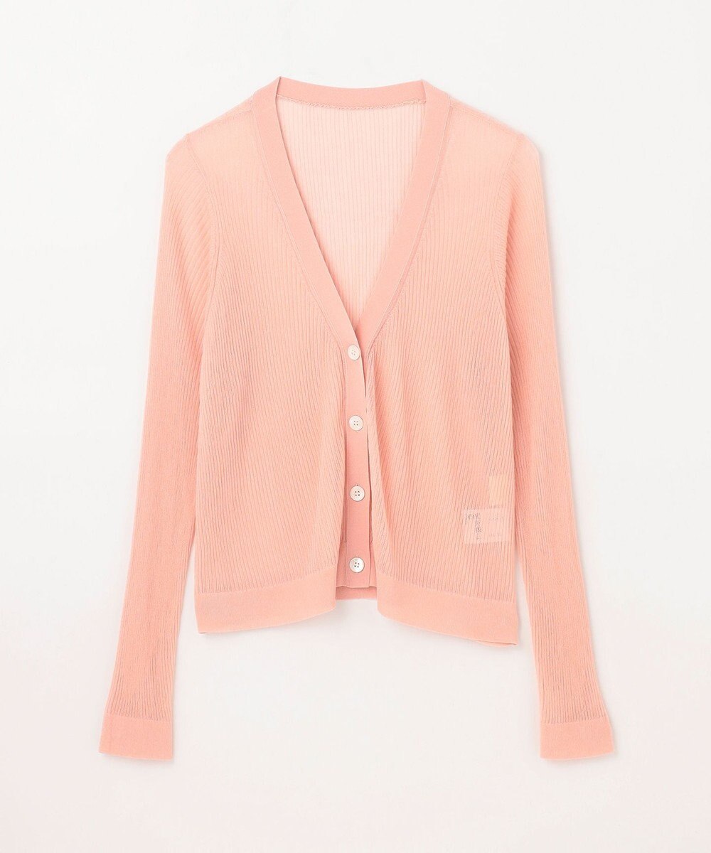 GRACE CONTINENTAL リブシアーニットカーディガン 