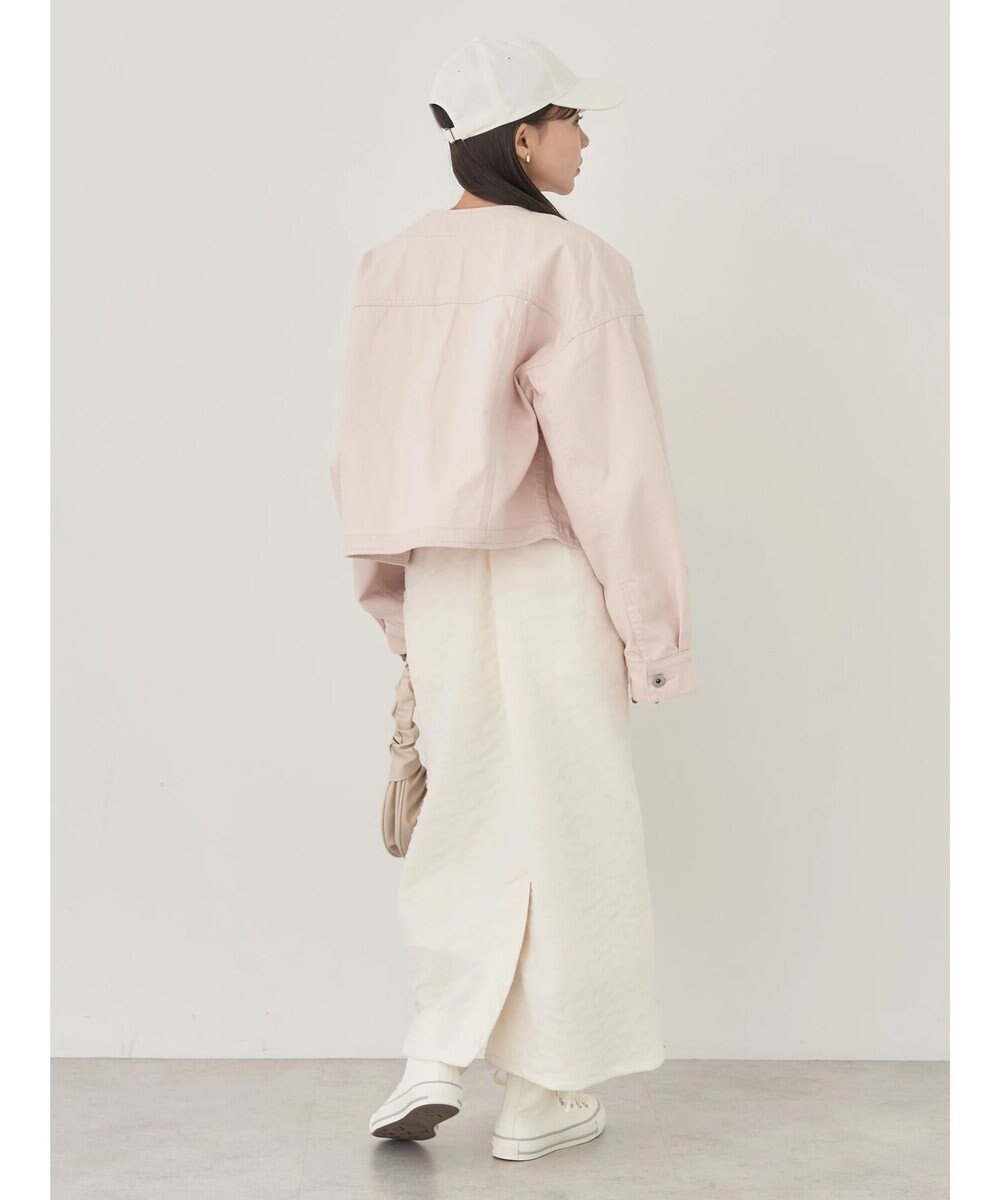 earth music&ecology ノーカラーツイルブルゾン 