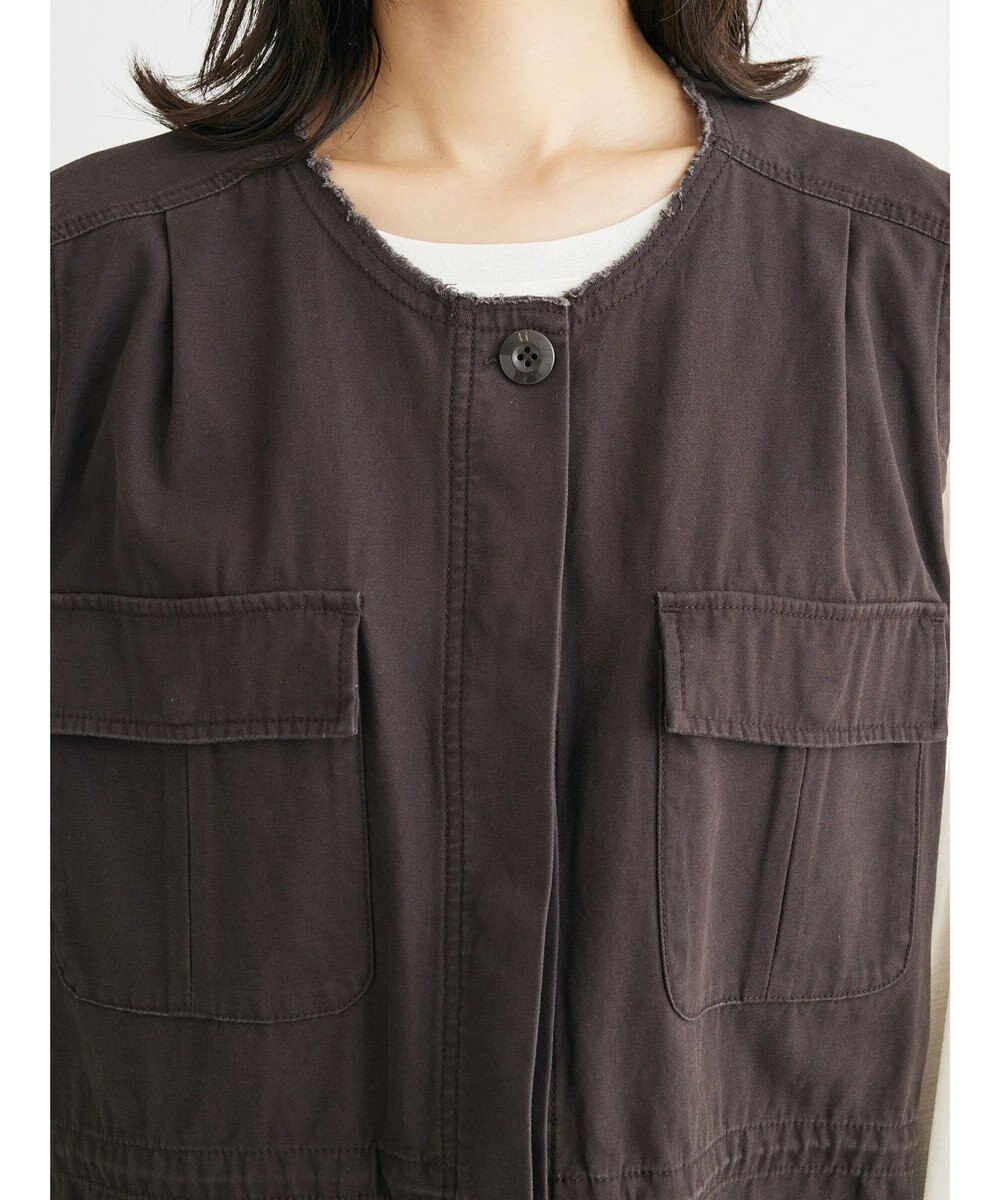 Green Parks ・ＳＵＧＡＲ　ＳＰＯＯＮ　ノーカラーミリタリーベスト 