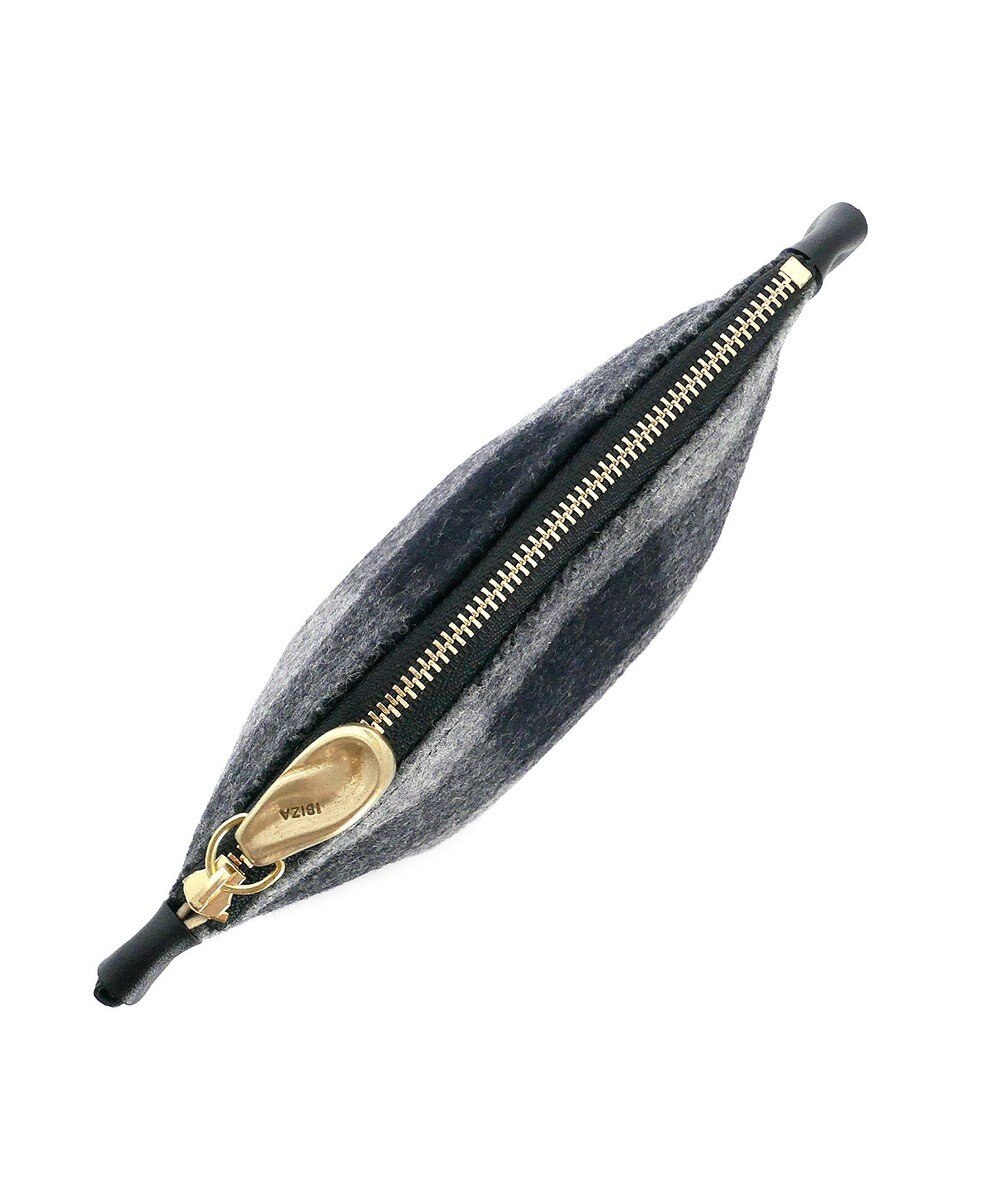 IBIZA プエブロ　ウール/牛革　ポーチ 