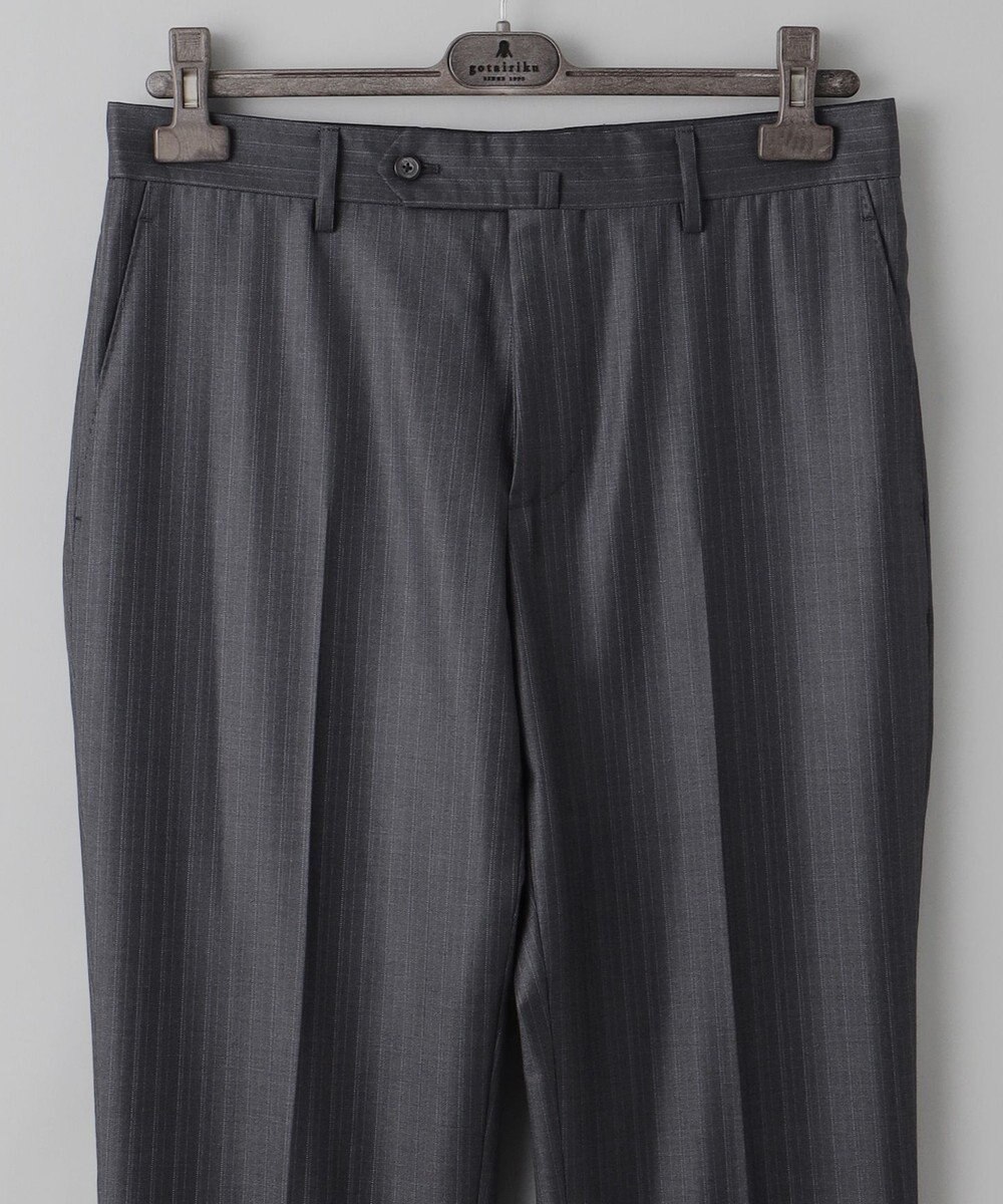 GOTAIRIKU シワになりにくい【御幸毛織/みゆきけおり】Superio160 スーツ_グレーストライプ 