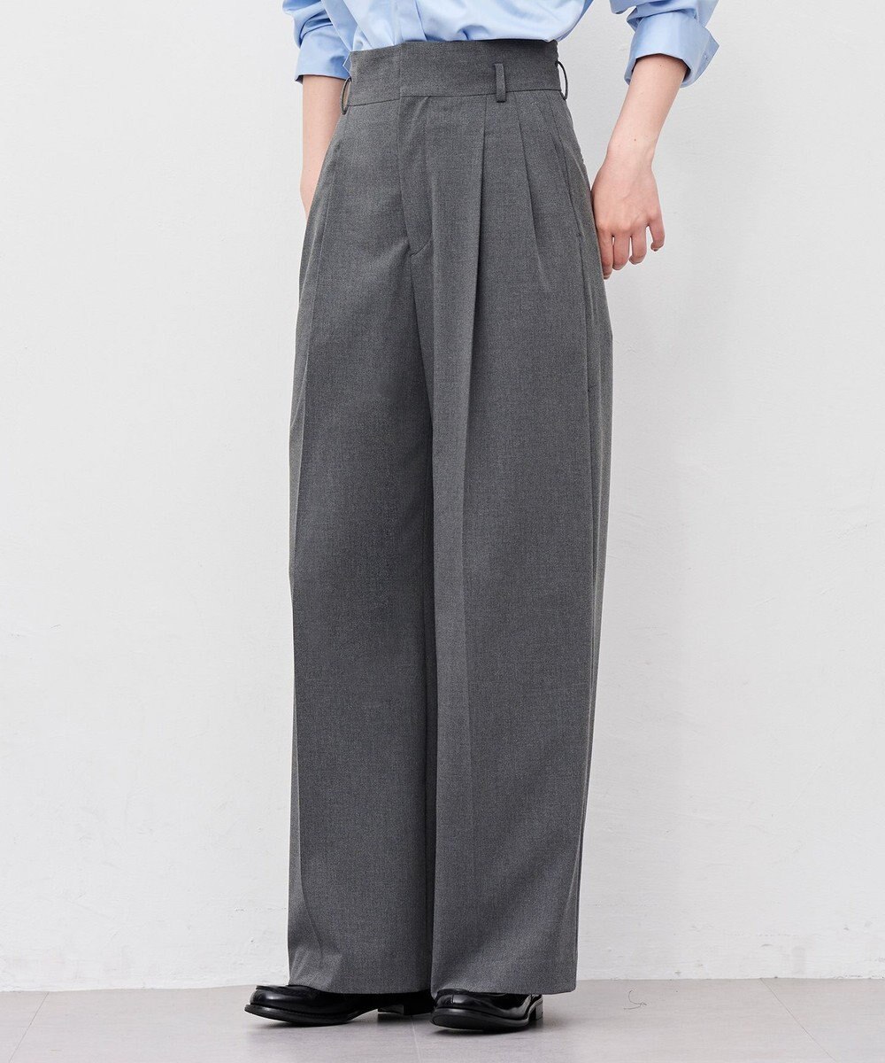 uncrave TRツイル ワイドトラウザー 