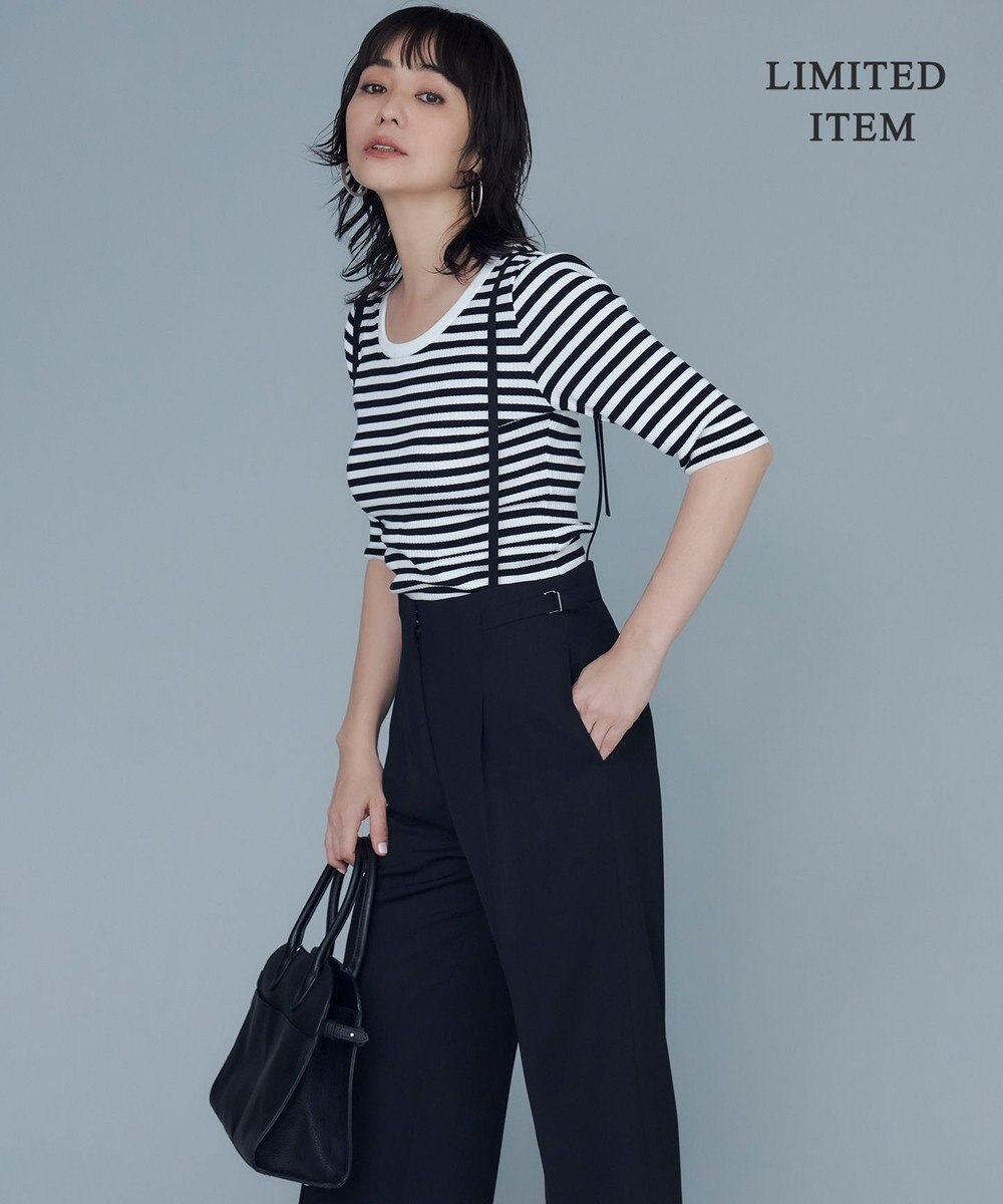 ICB 【2WAY・WEB限定・洗える】シルフィルダブルクロス サスペンダーパンツ 