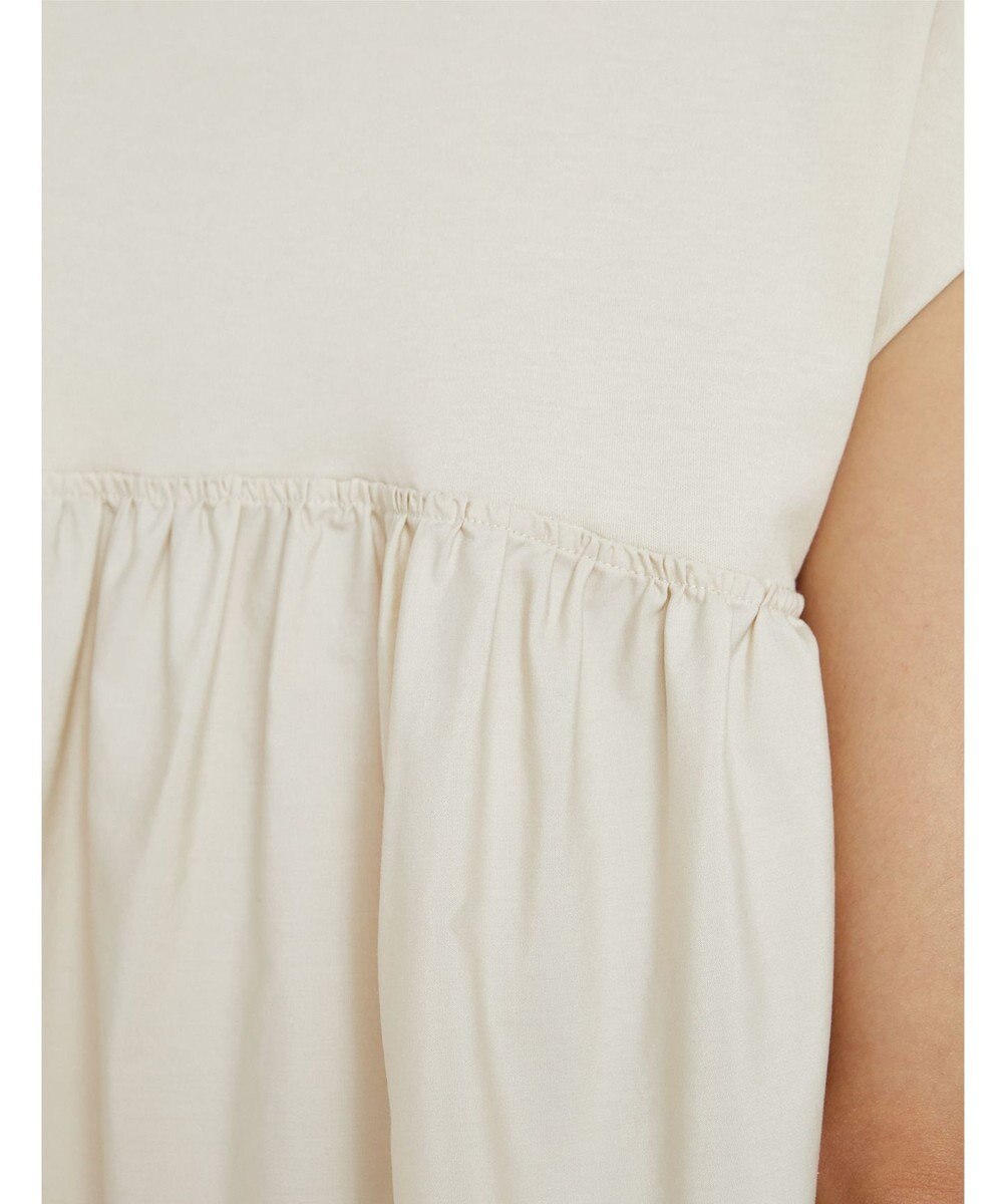 JOSEPH 【洗える】ポプリンジャージー　キャップスリーブティーシャツ 