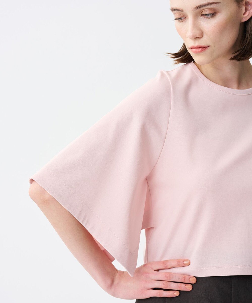 uncrave ダブルフェイスジャージー ハンカチスリーブトップス 