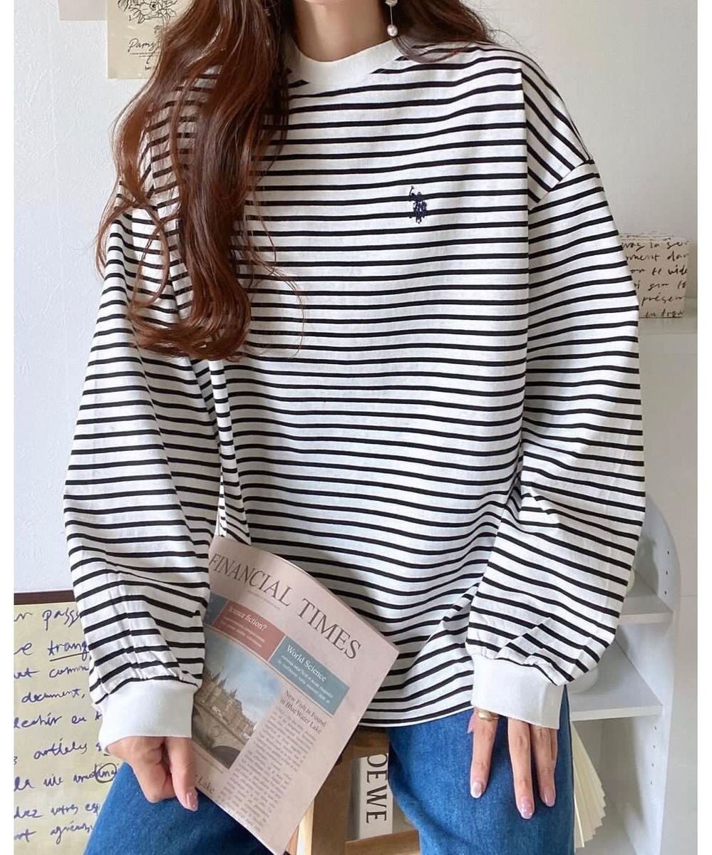 WEGO USPOLOだぼそでカラーロンT 