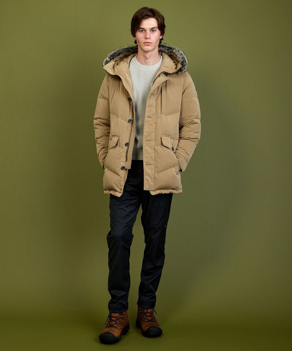 JOSEPH ABBOUD MOUNTAIN 【イージーケア/速乾性/軽量糸使用】 クルーネックコンビ プルオーバー ニット 