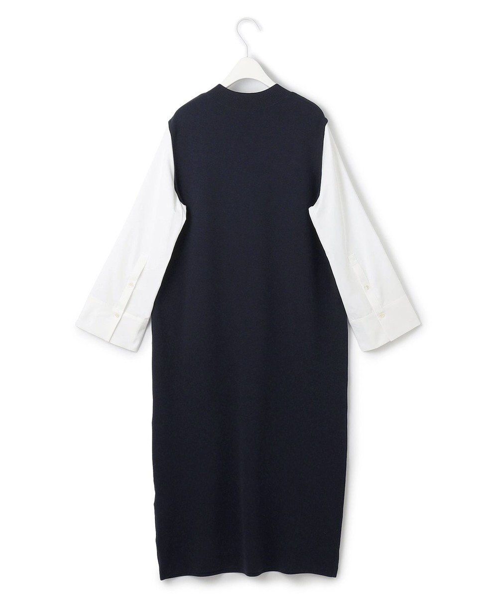 ICB L 【洗える】 クロスコンビ ニットワンピース 