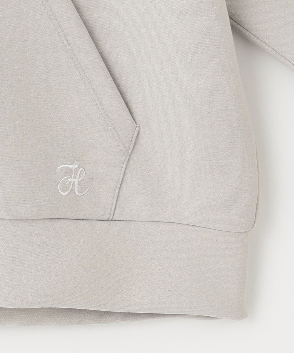 Feroux 【洗える】ダブルジップダンボールロゴ パーカー 