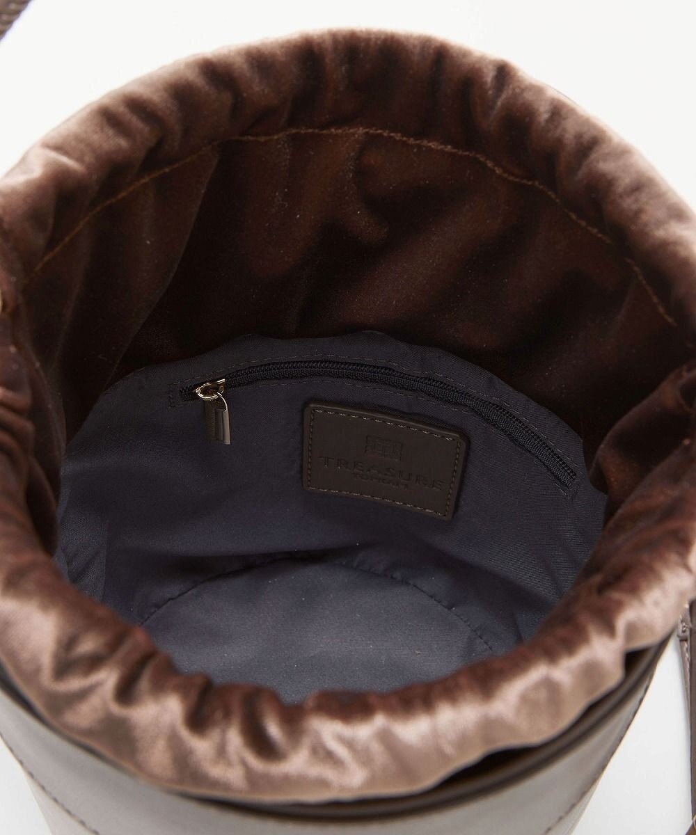 TOPKAPI 【TREASURE TOPKAPI】フェイクレザー バケツ 巾着 ショルダー バッグ 