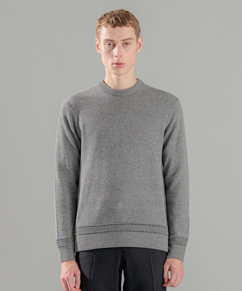 JOSEPH HOMME 【洗える】ハイツイストコード　クルーネックニット 