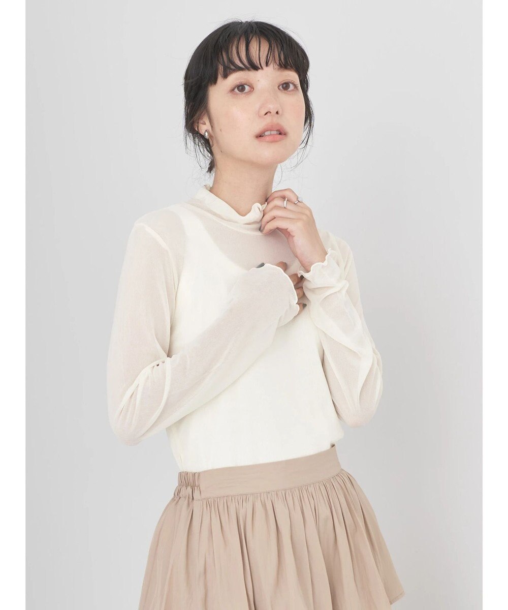 earth music&ecology シアーハイネックメロープルオーバー 