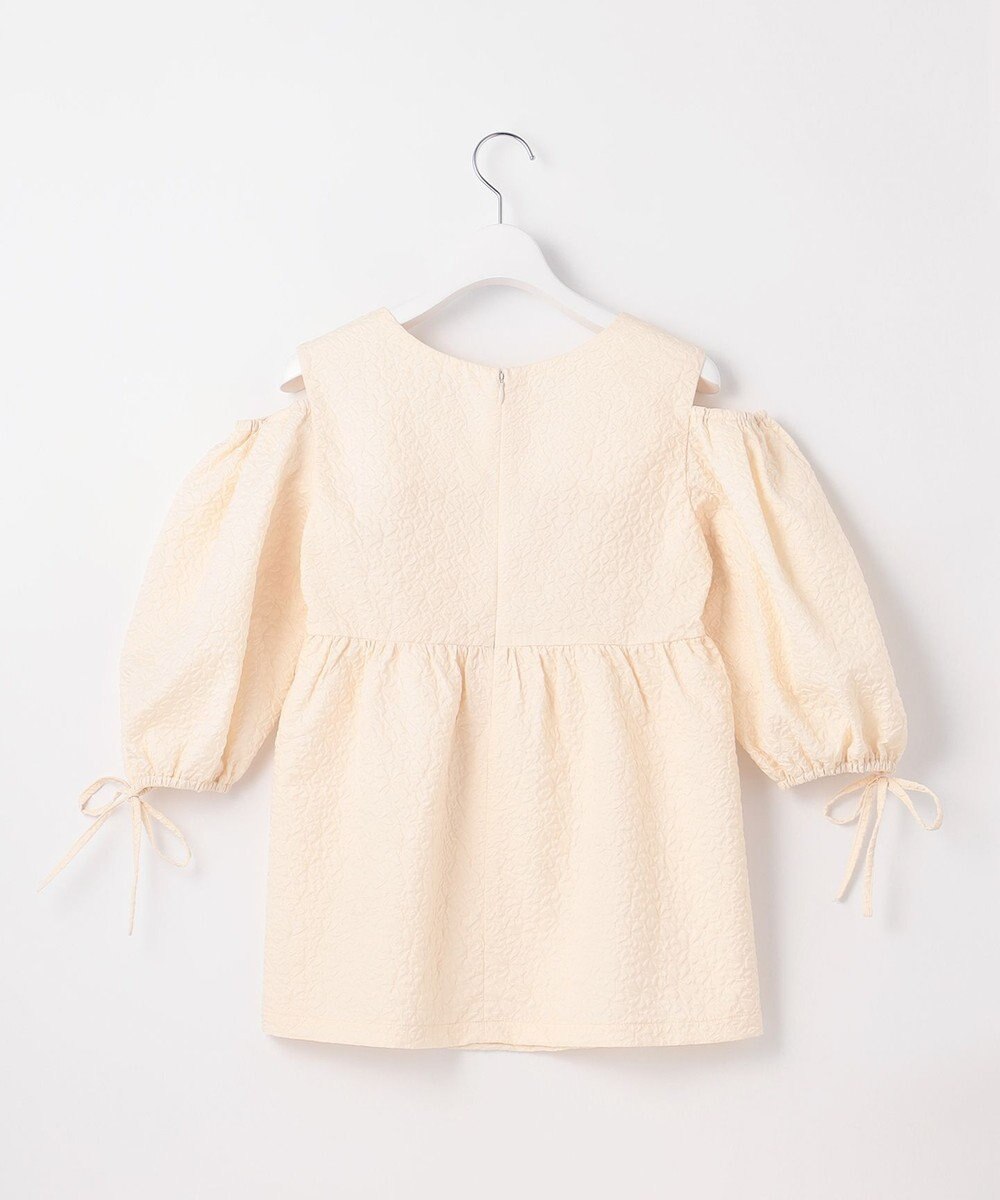 Feroux 【洗える】フクレジャガードチュニック ブラウス 