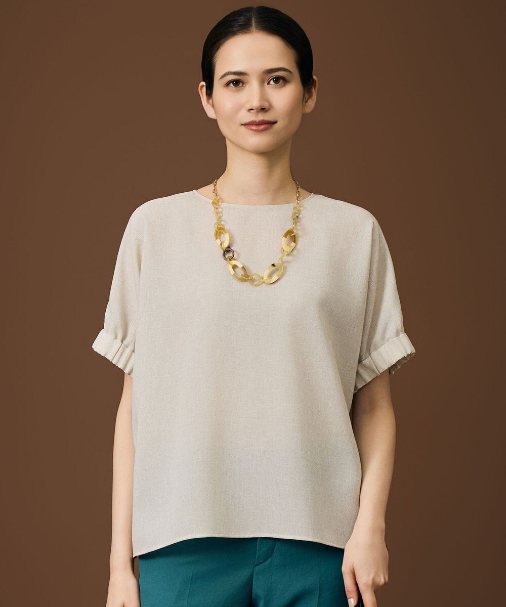 自由区 L 【人気素材・新色追加】ラスティックメッシュドルマンスリーブ Tブラウス 