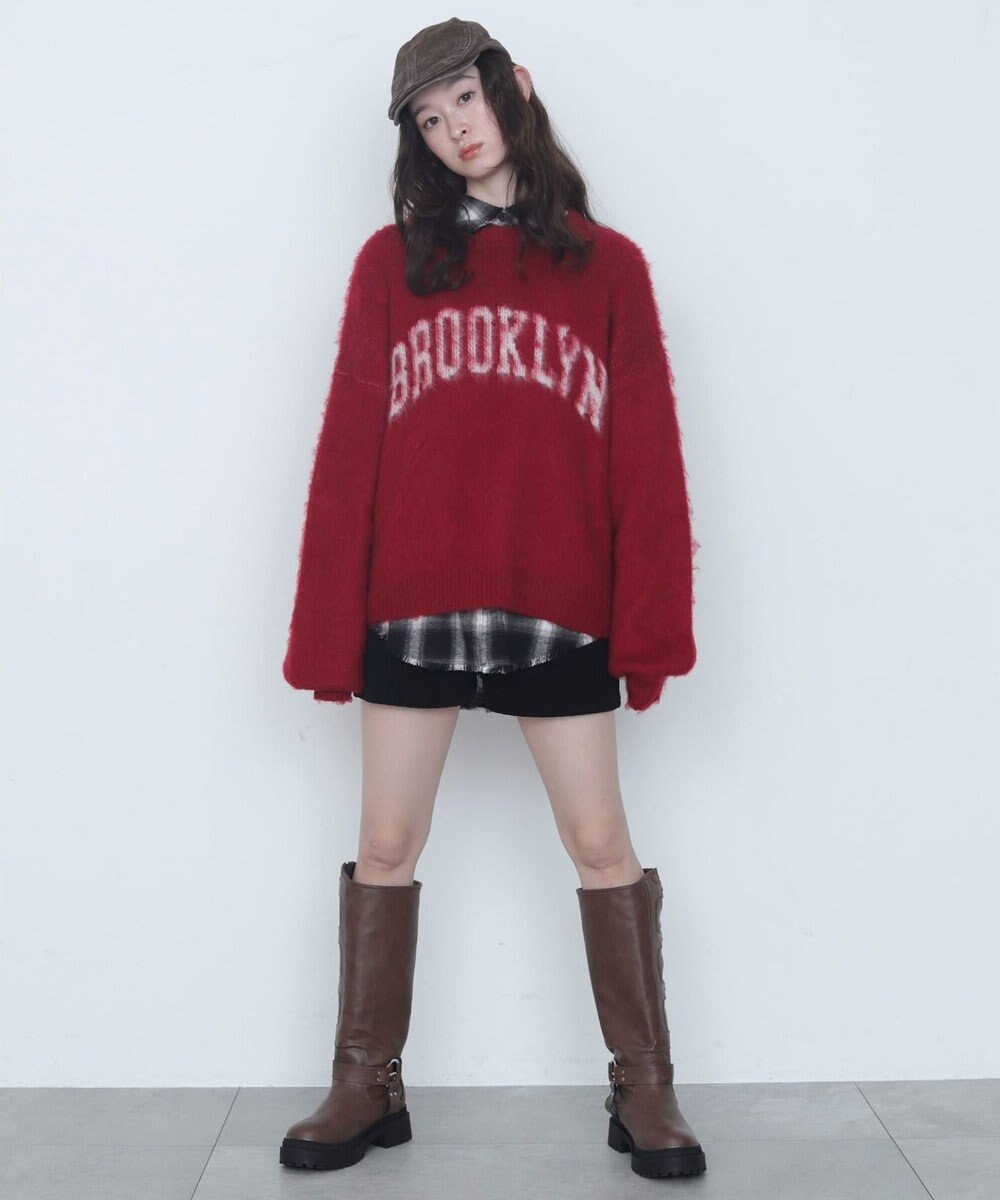 WEGO モヘアタッチBROOKLYNロゴニット 