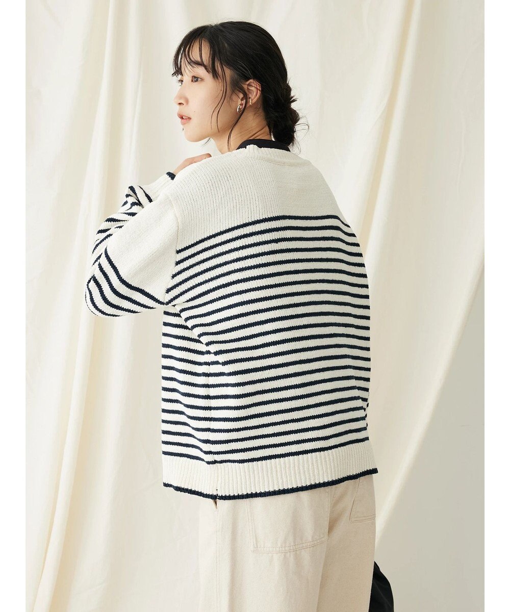 CRAFT STANDARD BOUTIQUE 洗えるモールニットボーダープルオーバー 