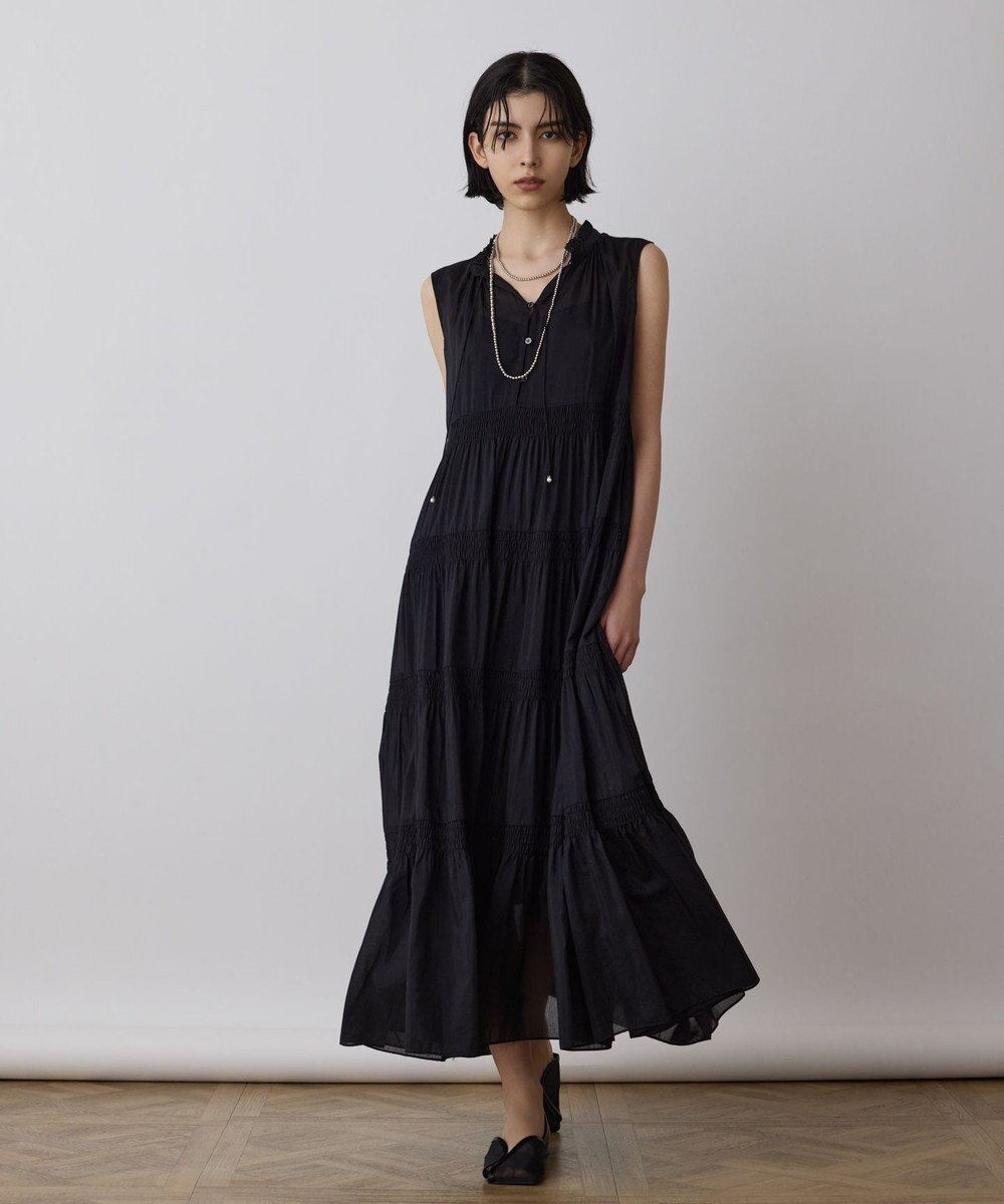 GRACE CONTINENTAL ティアードマキシカフタンワンピース 