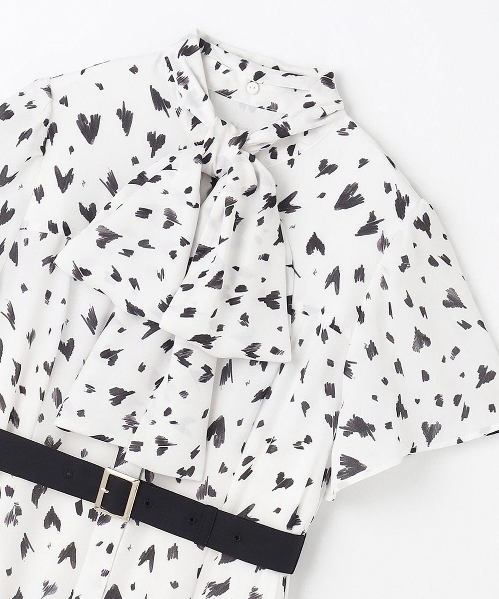 GRACE CONTINENTAL ハートレオパードプリントワンピース 