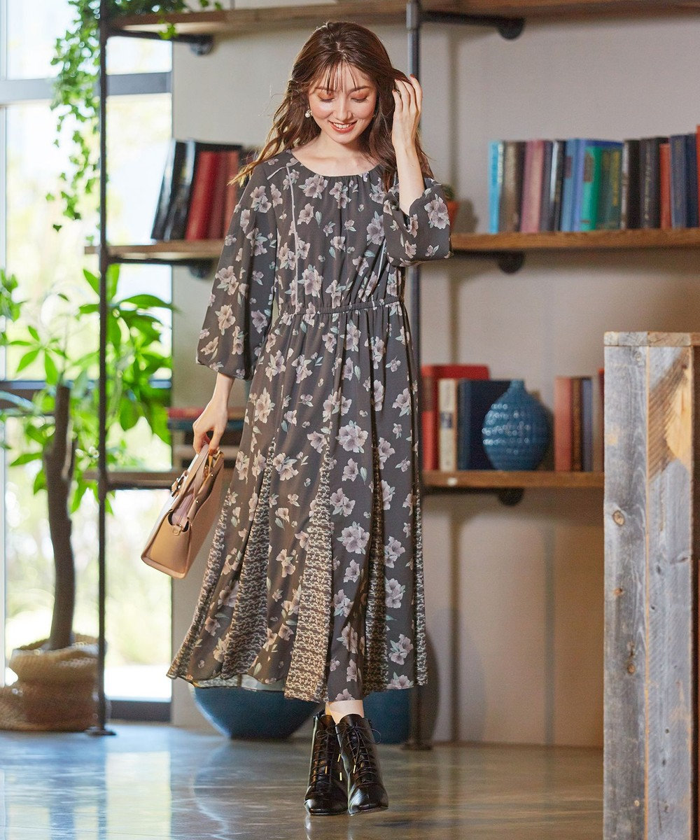 Mucha アートフラワープリントワンピース Feroux ファッション通販 公式通販 オンワード クローゼット Mucha アートフラワープリントワンピース Feroux ファッション通販 公式通販 オンワード クローゼット