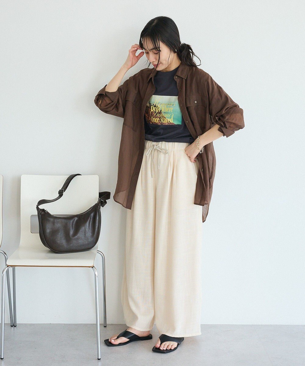 CRAFT STANDARD BOUTIQUE リネンライクワイドイージーパンツ 