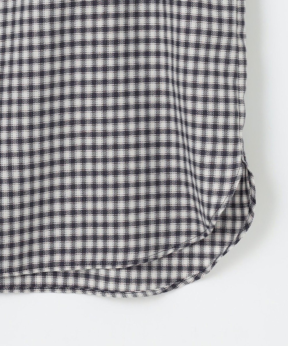 J.PRESS LADIES L 【洗える】ポリエステルヴィスコースブロックチェック バンドカラー ブラウス 