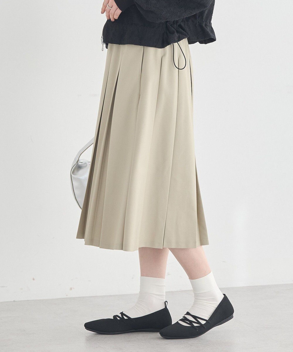 earth music&ecology タックプリーツミディスカート 