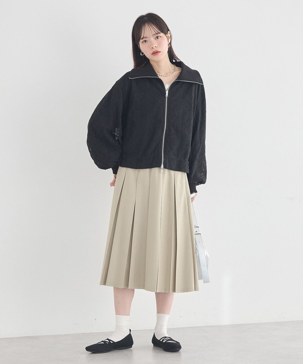 earth music&ecology タックプリーツミディスカート 