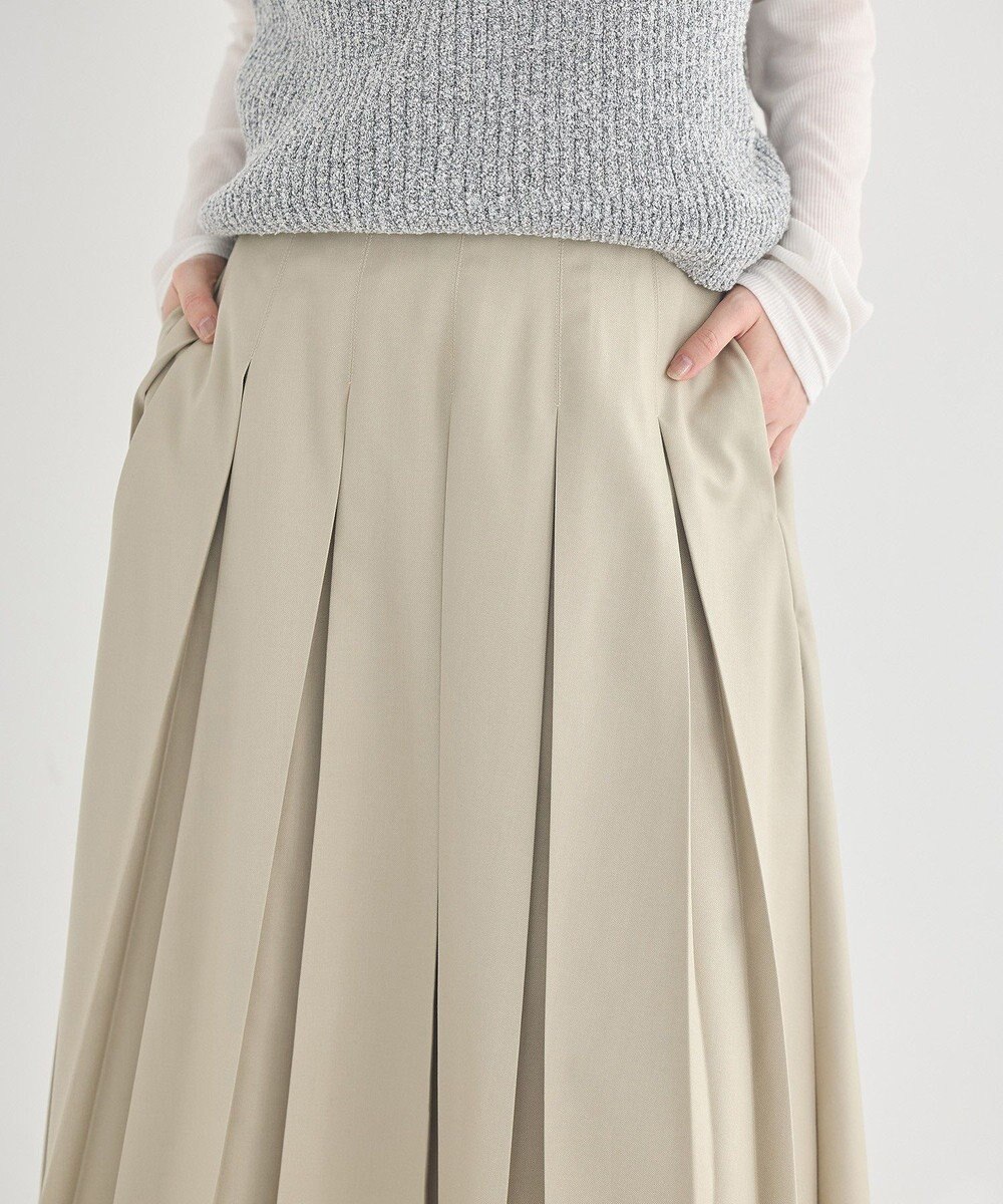 earth music&ecology タックプリーツミディスカート 