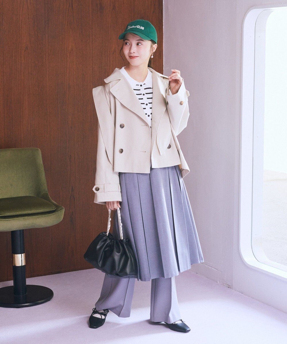 earth music&ecology タックプリーツミディスカート 