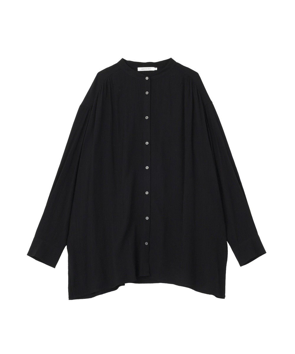 AMERICAN HOLIC 楊柳バンドカラーシャツ 