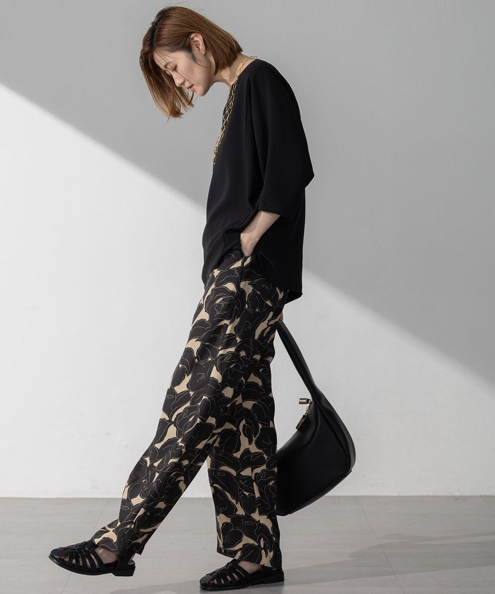 23区 【吸水速乾/UVカット/接触冷感】ストレッチジョーゼット ドルマン カットソー 