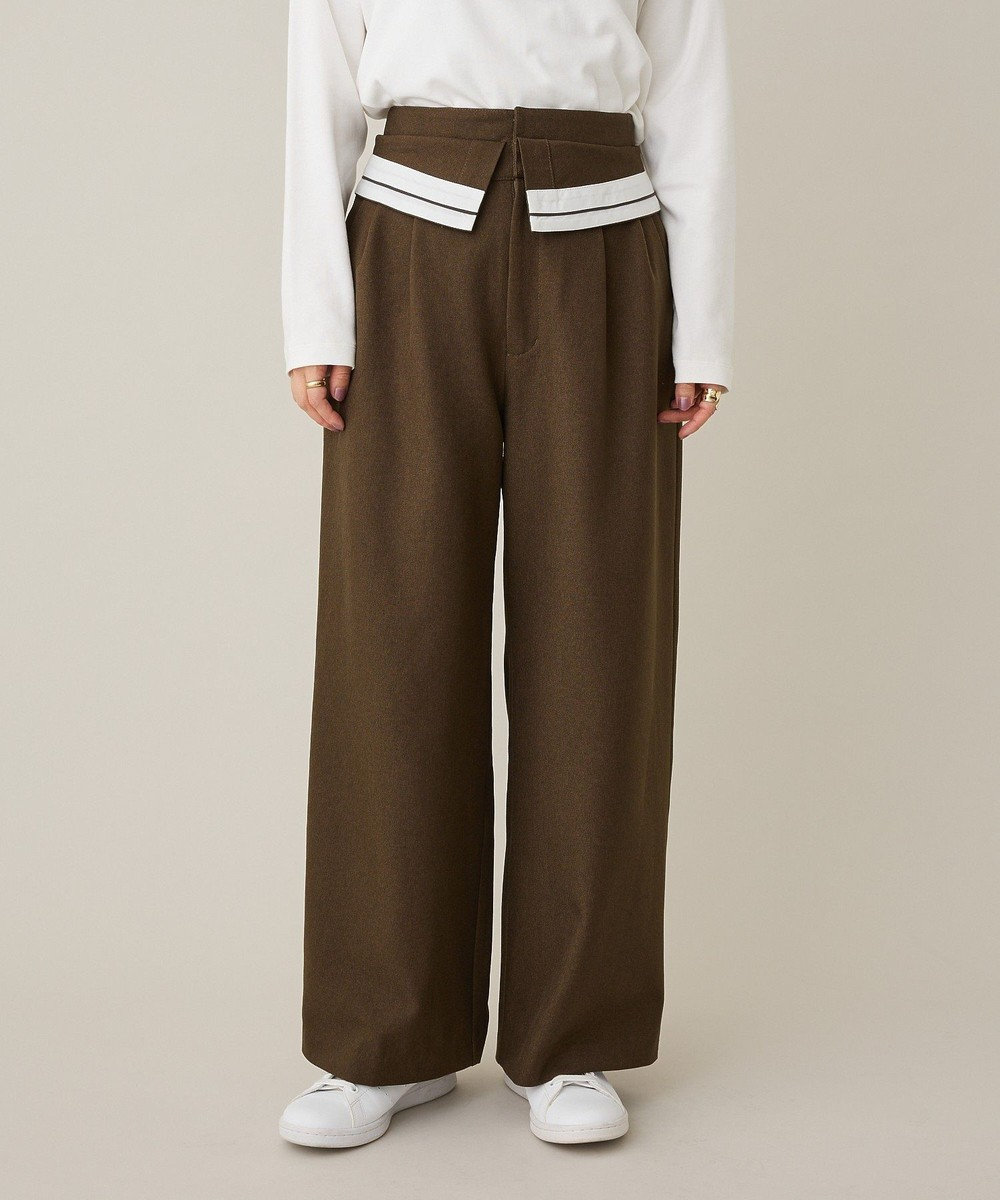 CRAFT STANDARD BOUTIQUE ウエスト折り返しスラックス 