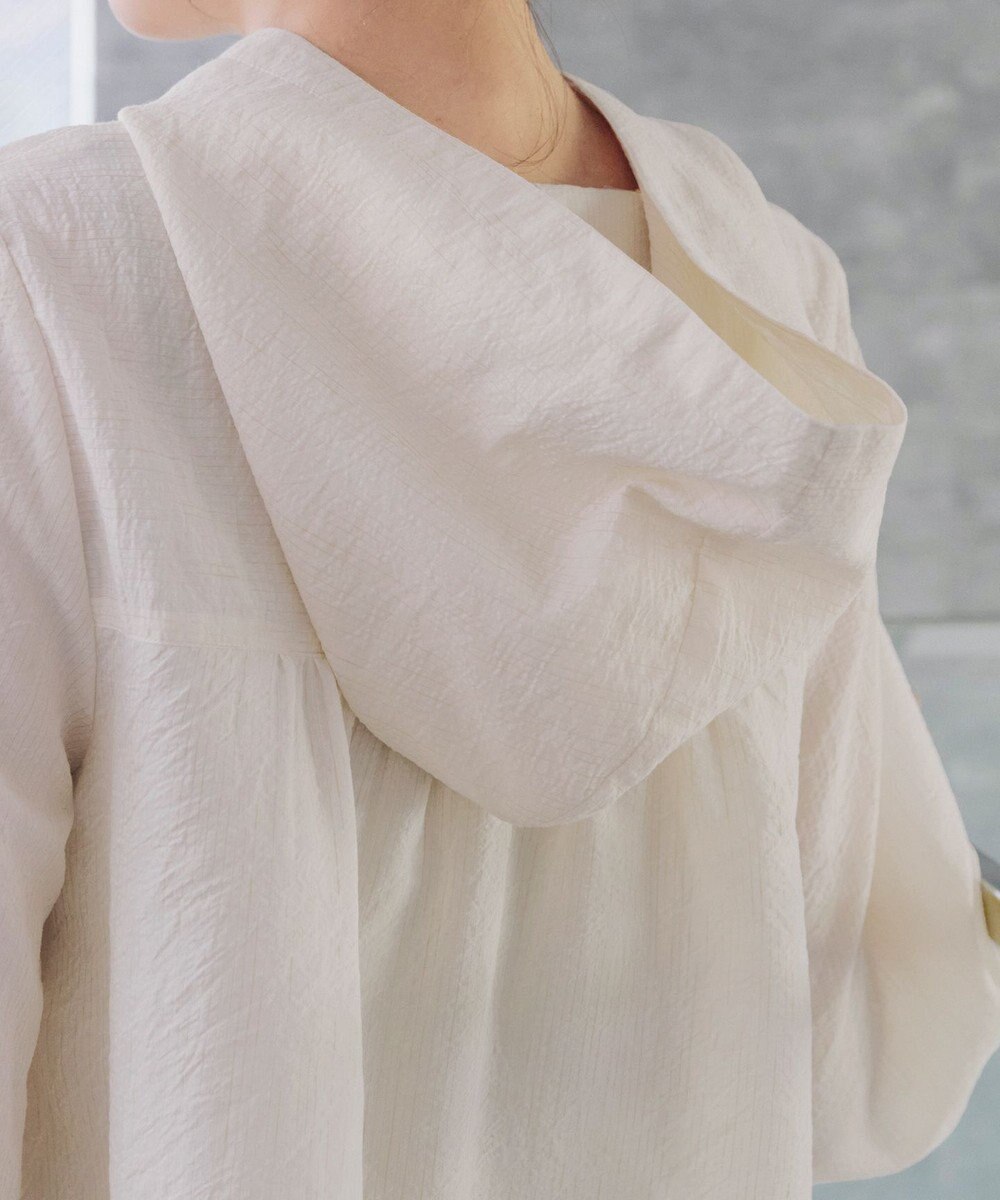 Tiaclasse L 【洗える】シアーパーカーカーディガン 