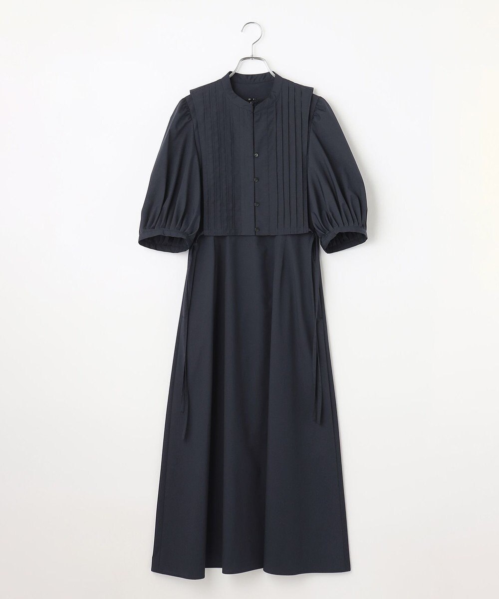 #Newans 【洗える】ピンタックベストコンビワンピース 