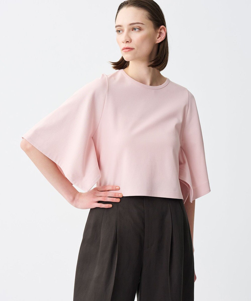 uncrave ダブルフェイスジャージー ハンカチスリーブトップス 