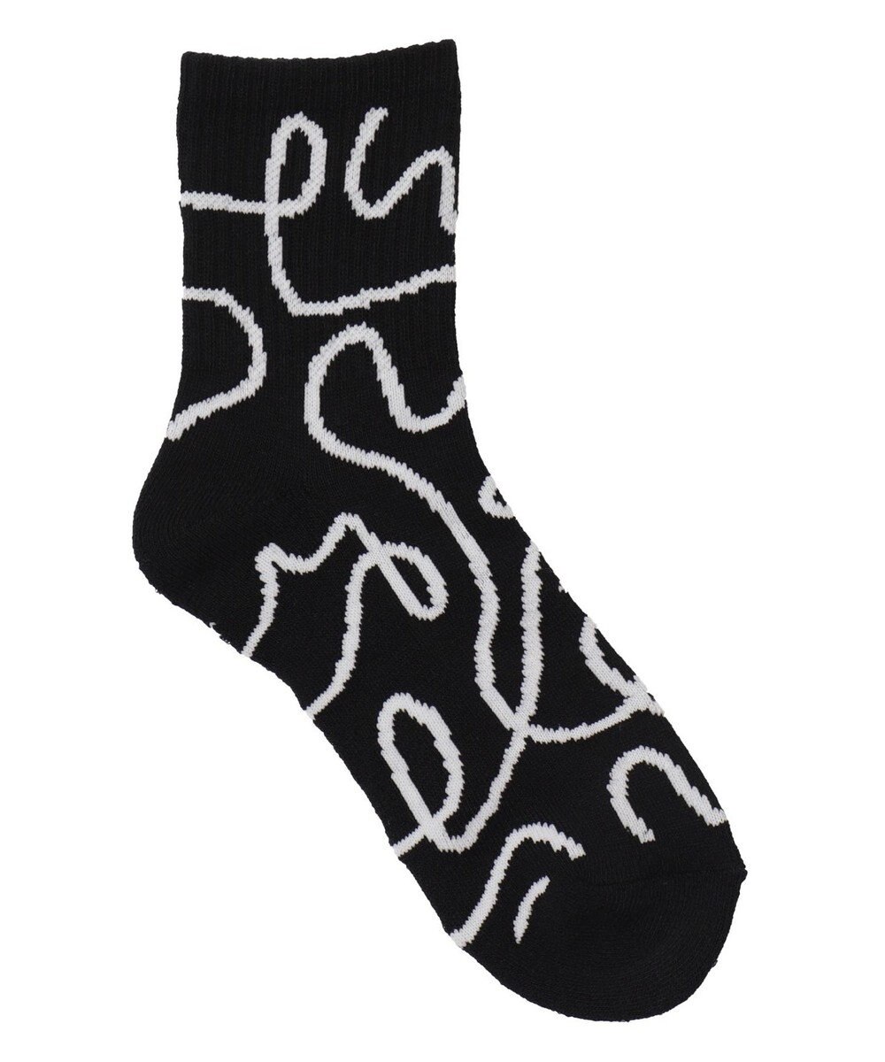 WEGO ニュアンスリブ底パイルクルーソックス 