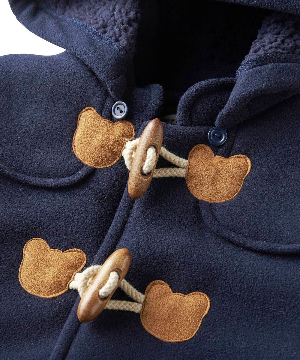 MIKI HOUSE HOT BISCUITS 【80-120cm】 フリースボンディング ダッフルコート 