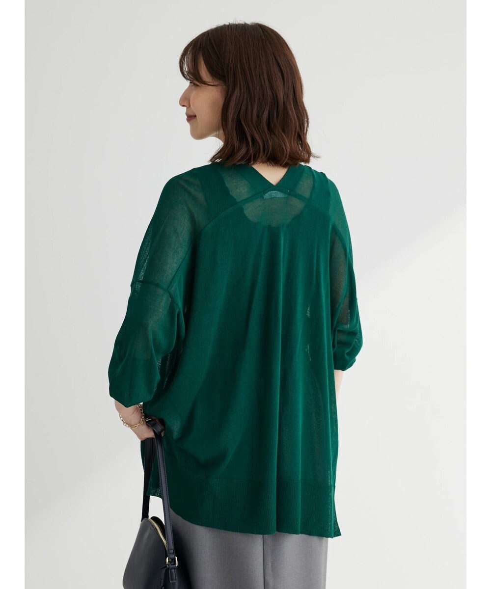 Green Parks 接触冷感シアーニットカーディガン 